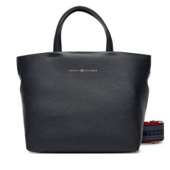 Torebka Tommy Hilfiger. Niebieskie torebki do ręki damskie Tommy Hilfiger, bez wzorów, klasyczne, bez dodatków. Za 409.99 zł.