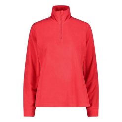 Golf damska turystyczne CMP 3G27836. Czerwone bluzy sportowe damskie CMP, l, bez wzorów, bez kaptura, na golfa. Za 119.99 zł.