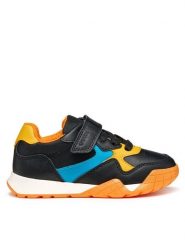 Geox Sneakersy J Rann-E J56NEC 054FU C9280 S Czarny. Czarne buty sportowe chłopięce Geox, bez wzorów, ze skóry, bez zapięcia. Za 169.99 zł.