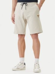 Aeronautica Militare Szorty sportowe 261BF0032UF00674 Beżowy Regular Fit. Brązowe krótkie spodenki sportowe męskie Aeronautica Militare, m, bez wzorów, z bawełny. Za 359.99 zł.