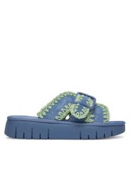 Roxy Klapki HY62277-3 Niebieski. Niebieskie klapki damskie Roxy, bez wzorów, z materiału, bez obcasa. Za 143.99 zł.