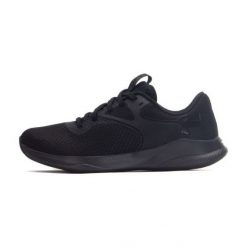 Buty Under Armour Charged Aurora 2 W 3025060-003 czarne. Czarne obuwie sportowe damskie bez wzorów, z gumy, na fitness i siłownię. Za 382.69 zł.