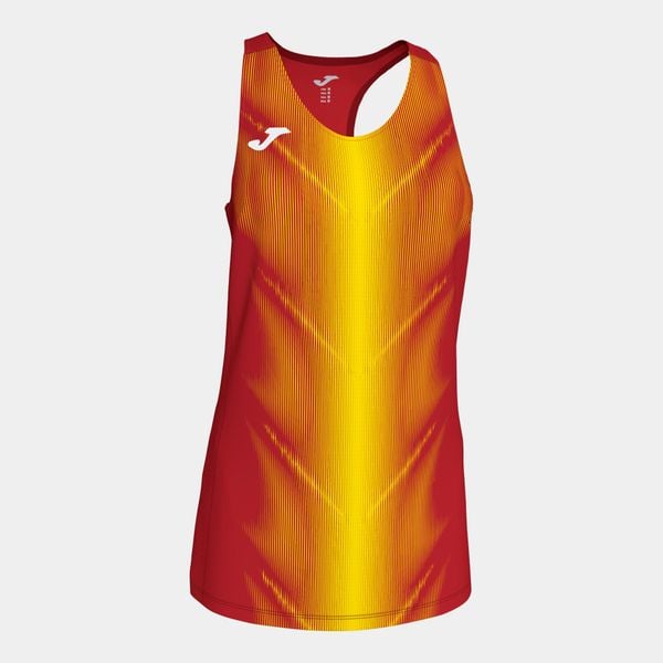 Damski tank top Joma Olympie. Czerwone koszulki sportowe damskie Joma, bez wzorów, bez kołnierzyka, bez ramiączek, do biegania. W wyprzedaży za 117.15 zł.