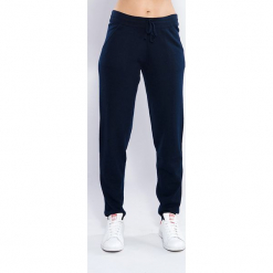 Spodnie kaszmirowe w kolorze granatowym. Niebieskie spodnie sportowe damskie Just Cashmere, z kaszmiru. W wyprzedaży za 391.95 zł.