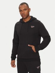 Reebok Bluza Identhlty Small Logo 100221784 Czarny Regular Fit. Czarne bluzy męskie Reebok, m, bez wzorów, z syntetyku, bez kaptura. Za 139.99 zł.