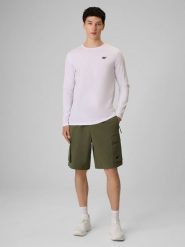 4F Spodenki casual cargo męskie - khaki M. Brązowe szorty męskie 4f, m, bez wzorów, z materiału, casualowe. W wyprzedaży za 99.99 zł.