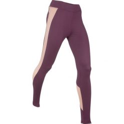 Legginsy sportowe wyszczuplające, długie, Level 2 bonprix czarny bez - matowy beżowy. Fioletowe legginsy damskie bonprix, bez wzorów, na fitness i siłownię. Za 109.99 zł.