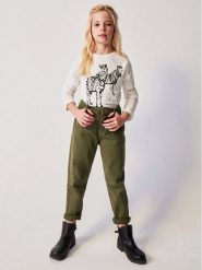 Mayoral Bluzka 7.058 Écru Regular Fit. T-shirty i topy dla dziewczynek Mayoral, bez wzorów, z bawełny, bez ramiączek. Za 59.99 zł.