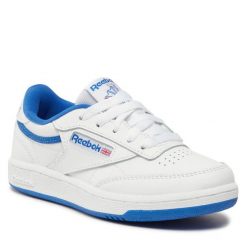 Sneakersy Reebok Classic. Białe półbuty chłopięce Reebok Classic, bez wzorów, bez zapięcia. Za 169.99 zł.
