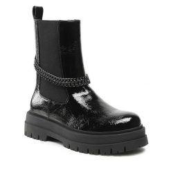 Botki DeeZee. Czarne botki damskie DeeZee, bez obcasa, na płaskiej podeszwie, bez zapięcia. Za 159.99 zł.