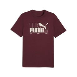 Męska koszulka z grafiką i logo No. 1 PUMA Ruby Shimmer Red. Czerwone buty sportowe męskie Puma, m, bez wzorów, bez kołnierzyka, bez ramiączek, na fitness i siłownię. Za 99.00 zł.