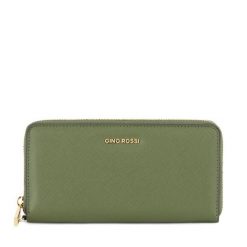 Portfel GINO ROSSI. Zielone portfele damskie Gino Rossi, bez wzorów. Za 99.99 zł.
