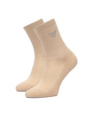 Guess Skarpety długie V4GZ03 ZZ00I Beżowy. Brązowe skarpety damskie Guess, z aplikacjami, z bawełny. Za 64.99 zł.
