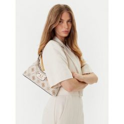 Torebka Guess. Brązowe torebki do ręki damskie Guess, z aplikacjami, klasyczne, bez dodatków. Za 332.99 zł.