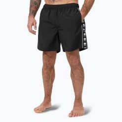 Szorty kąpielowe męskie Pitbull Blackmore. Czarne krótkie spodenki sportowe męskie PITBULL, m, bez wzorów, z materiału, do pływania. Za 84.99 zł.
