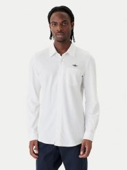 Aeronautica Militare Koszula 261CA1313UP00408 Biały Regular Fit. Białe koszule męskie Aeronautica Militare, m, bez wzorów, z bawełny, bez kołnierzyka, bez ramiączek. Za 399.99 zł.