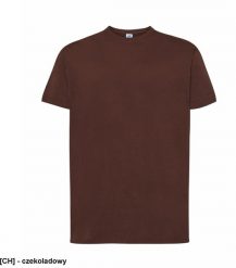 T-shirt JHK TSRA 150 - męski z krótkim rękawem wzmocniony lycrą ściągacz, 100% bawełna, 155-160g - czekoladowy 2XL. Brązowe t-shirty męskie JHK, m, bez wzorów, z bawełny, bez kołnierzyka. Za 23.35 zł.