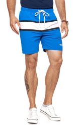 SPODENKI MĘSKIE WRANGLER SWIMSHORT TURKISH SEA W4B01WD86 112129083. Niebieskie kąpielówki męskie Wrangler, m, bez wzorów, z materiału, krótkie. Za 129.99 zł.