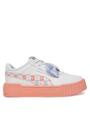 Puma Sneakersy Carina 3.0 HK&FR PS 401419 01 Biały. Białe buty sportowe dziewczęce Puma, bez wzorów, ze skóry, bez zapięcia. Za 169.99 zł.