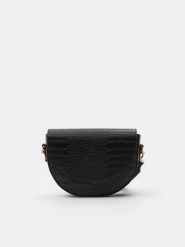 Torebka saddle bag - czarny. Czarne torebki do ręki damskie Sinsay, bez wzorów, ze skóry, bez dodatków. Za 39.99 zł.