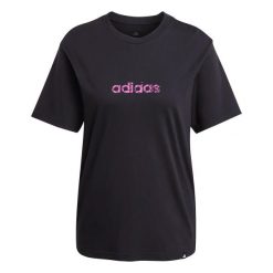 Koszulka damska ADIDAS W C CAMO LIN T M. Czarne koszulki sportowe damskie Adidas, m, bez wzorów, z bawełny, bez kołnierzyka, bez ramiączek. Za 119.00 zł.