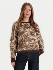 ViCOLO Sweter 55044F Brązowy Regular Fit. Brązowe swetry damskie ViCOLO, l, bez wzorów, z syntetyku, bez kołnierzyka, bez ramiączek, bez kaptura. Za 519.99 zł.