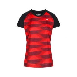 Koszulka do tenisa damska Victor T-34102 CD. Czarne koszulki sportowe damskie Victor, xl, bez wzorów, z poliesteru, bez kołnierzyka, bez ramiączek, tenisowe. Za 178.00 zł.