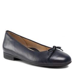 Baleriny Ara. Niebieskie baleriny damskie Ara, bez wzorów, bez obcasa. Za 329.99 zł.