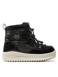 Leaf Śniegowce Nickby LNICK201Q Czarny. Czarne buty zimowe dziewczęce Leaf, z tworzywa sztucznego, bez zapięcia. Za 449.99 zł.