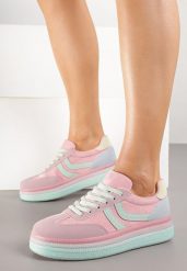 Różowe Sneakersy w Stylu Klasycznych Tenisówek na Grubej Podeszwie Grelritia. Czerwone obuwie sportowe damskie Born2be, bez wzorów, z jeansu, tenisowe. Za 89.99 zł.