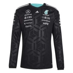 Kurtka z długim rękawem Mercedes AMG Petronas Formula One Team Driver. Czarne kurtki sportowe męskie Adidas, s, bez wzorów, climacool (adidas). Za 299.00 zł.