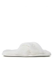 DeeZee Kapcie M138139J Biały. Białe kapcie damskie DeeZee, bez wzorów, z materiału. Za 49.99 zł.