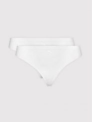 Puma Komplet 2 par stringów 935021 Biały. Białe stringi damskie Puma, xl, bez wzorów, z syntetyku. Za 69.99 zł.