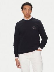 Tommy Hilfiger Bluza Stack MW0MW38673 Granatowy Regular Fit. Niebieskie bluzy męskie Tommy Hilfiger, m, bez wzorów, z bawełny, bez kaptura. Za 259.99 zł.