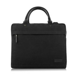 Torba ze skóry wegańskiej PAOLO PERUZZI E-04-BL czarna. Czarne torby na laptopa męskie Paolo Peruzzi, bez wzorów, z bawełny. Za 129.99 zł.