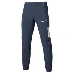 Spodnie damskie Mizuno Frontier Shadow. Niebieskie spodnie sportowe damskie Mizuno, s, bez wzorów, z materiału, na fitness i siłownię. Za 323.55 zł.