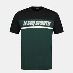 Koszulka Le Coq Sportif Contemporain SP N°1. Czarne koszulki sportowe męskie le coq sportif, m, bez wzorów, z bawełny, bez kołnierzyka, bez ramiączek, na fitness i siłownię. Za 174.55 zł.