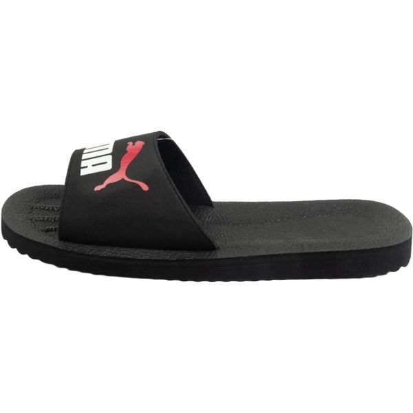 Plaskanie Puma Purecat. Czarne klapki damskie Puma, bez wzorów, z materiału. Za 144.00 zł.