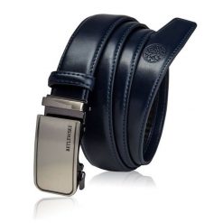 Skórzany pasek BETLEWSKI C30-TO GRANATOWY 105. Niebieskie paski damskie Betlewski, bez wzorów, ze skóry. Za 99.00 zł.