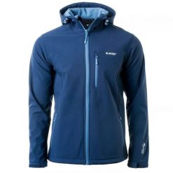 Kurtka męska Softshell Hi-Tec Caen - niebieska, Rozmiar XXL. Niebieskie kurtki męskie Hi-tec, m, bez wzorów, z polaru, bez kaptura. Za 184.99 zł.