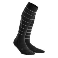 Skarpety kompresyjne damskie sportowe CEP Reflective wysokie. Czarne skarpety damskie CEP, bez wzorów. Za 209.00 zł.