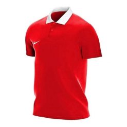 Koszulka sportowa męska Nike Drifit Park 20. Czerwone koszulki sportowe męskie Nike, na lato, m, bez wzorów, z bawełny, bez kołnierzyka, bez ramiączek, do piłki nożnej, dri-fit (nike). Za 151.10 zł.