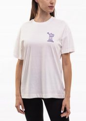 Koszulka damska Outhorn F0836 złamana biel OTHAW23TTSHF0836 11S. Białe t-shirty damskie Outhorn, s, bez wzorów, z bawełny, klasyczne, bez kołnierzyka. Za 48.99 zł.