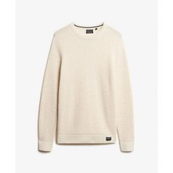 Sweter z teksturowanej dzianiny z okrągłym dekoltem Superdry. Brązowe swetry przez głowę męskie Superdry., m, bez wzorów, z dzianiny, bez kołnierzyka. W wyprzedaży za 318.90 zł.