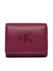 Calvin Klein Portfel Bold Ck Medium Bifold LV04F1047G Różowy. Czerwone portfele damskie Calvin Klein, bez wzorów, ze skóry. Za 209.99 zł.