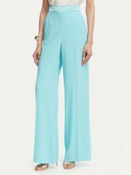 Marella Spodnie materiałowe Stampa 2613131032 Turkusowy Straight Fit. Niebieskie spodnie materiałowe damskie Marella, bez wzorów, z acetatu. Za 1,029.00 zł.