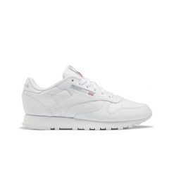Buty Reebok Classic białe skórzane. Białe obuwie sportowe damskie Reebok, bez wzorów, ze skóry, trekkingowe, Reebok Classic. Za 323.00 zł.