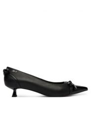 KARL LAGERFELD Czółenka Pasha KL30119A Czarny. Czarne czółenka damskie KARL LAGERFELD, bez wzorów, ze skóry, bez obcasa, bez zapięcia. Za 859.99 zł.