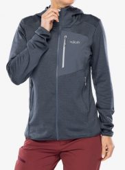 Bluza rozpinana damska Rab Ascendor Hoody. Szare bluzy damskie RAB, s, bez wzorów, z materiału, bez kaptura. Za 588.49 zł.