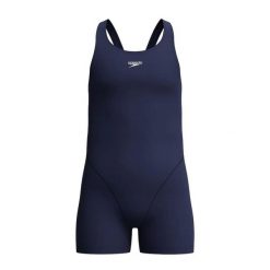 Kostium kąpielowy z nogawkami Speedo Essentials END+ Junior navy. Niebieskie stroje kąpielowe dla dziewczynek Speedo, bez wzorów. Za 159.00 zł.
